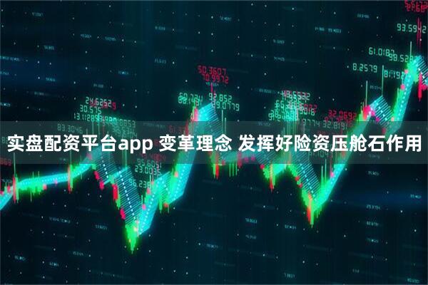 实盘配资平台app 变革理念 发挥好险资压舱石作用